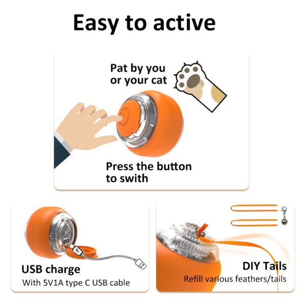 Electric Cat Toy Ball Interactive  Ball - Image 3