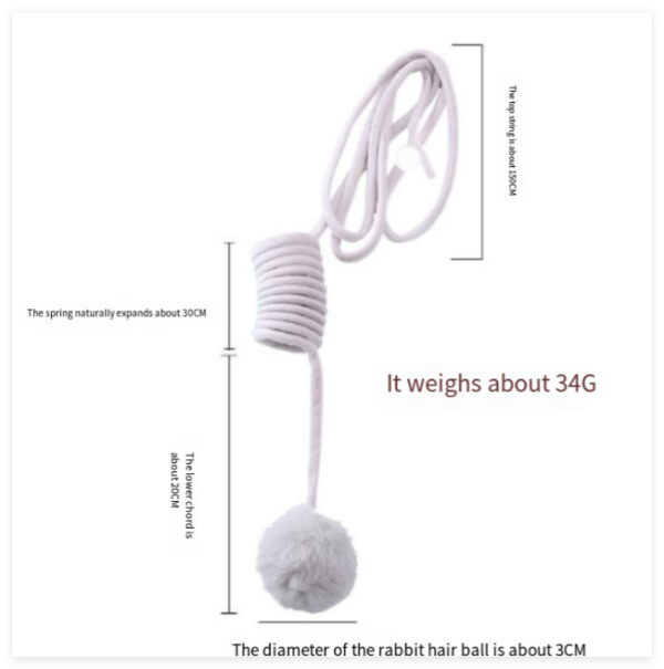 Cat Toy Self-Hi Sucker Spring Rabbit Hair Ball Interactive Play Pet Supplies Interactive Toys - Image 4
